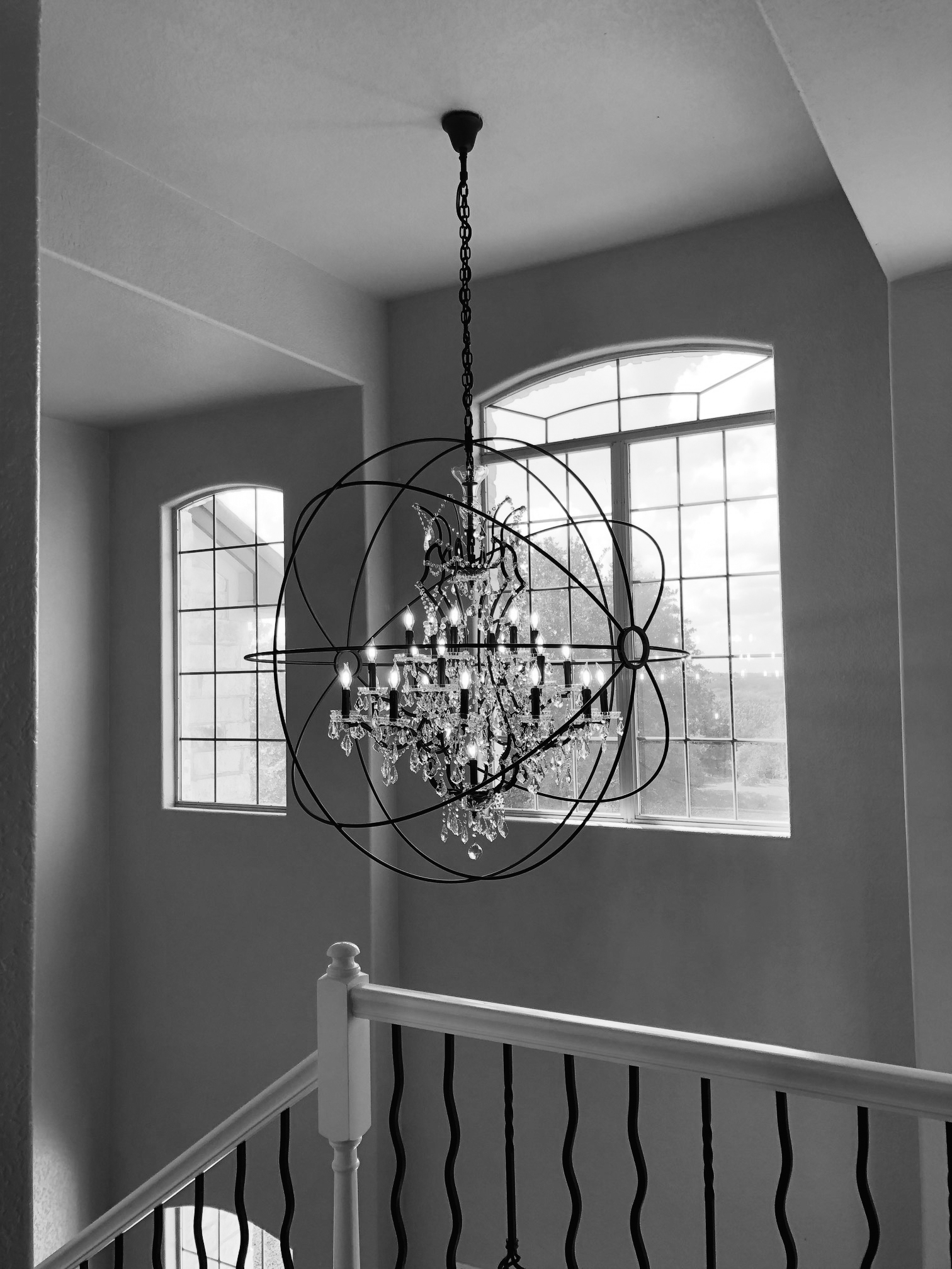 Chandelier Staircase